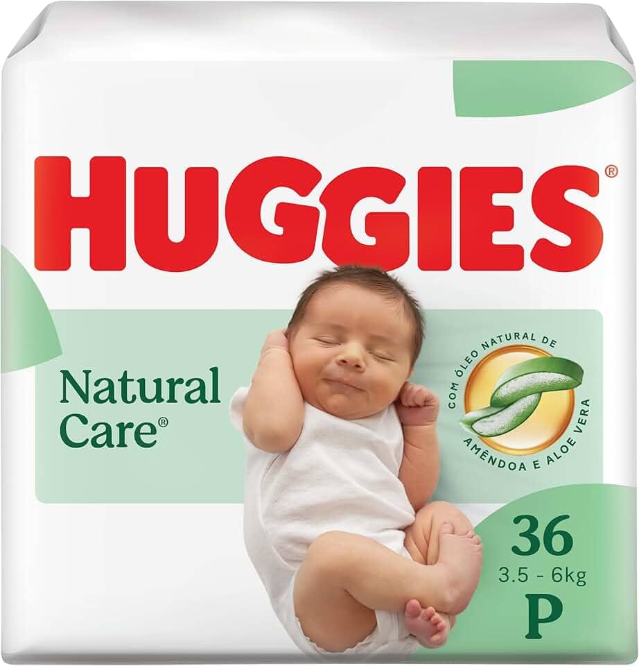 Huggies Fralda Descartável Premium Natural Care P - 36 Un (embalagem pode variar)