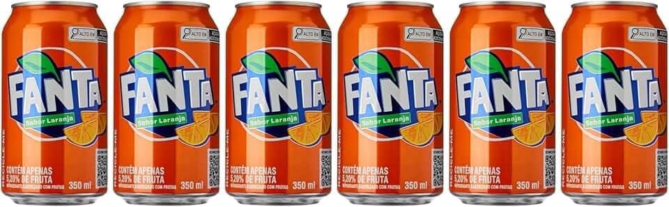 Pack de Fanta Laranja lata 350ml 6 unidades