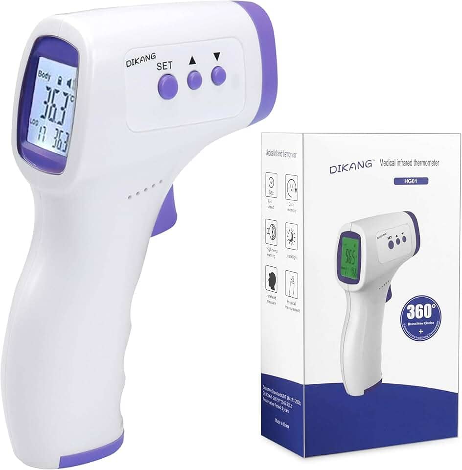 Termômetro de testa com certificado FDA Termômetro infravermelho médico sem contato para termômetro corporal de febre para adultos e crianças