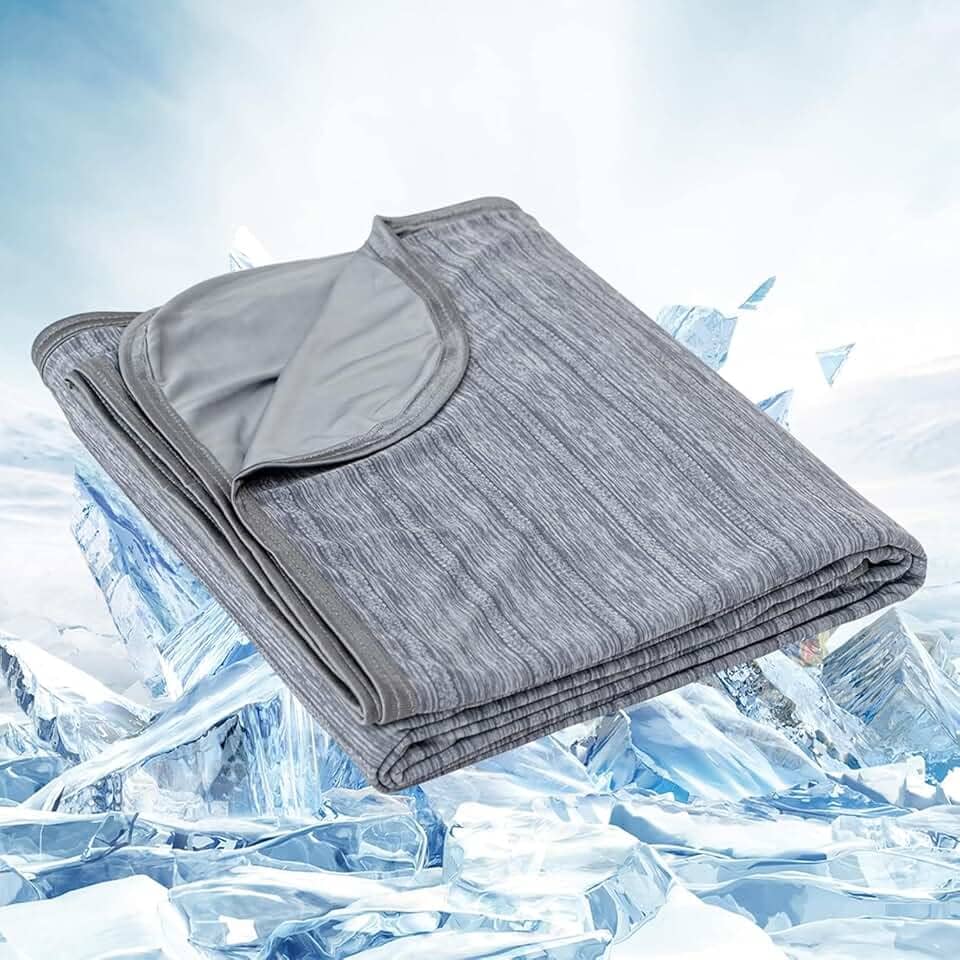 OIGAE Cobertor refrescante para quem dorme quente - Cobertor frio de verão macio e leve para suores noturnos | Perfeito para cama, sofá, sofá (cinza, 127 x 177 cm)