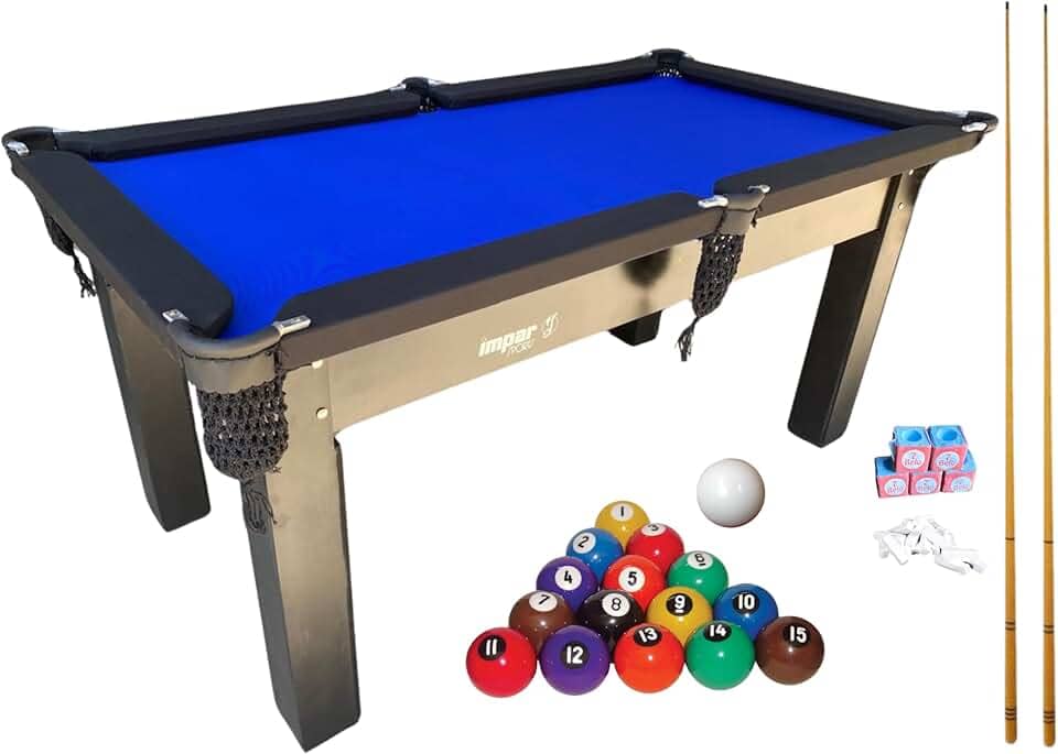 Mesa de Sinuca/Snooker/Bilhar com kit Impar Sports