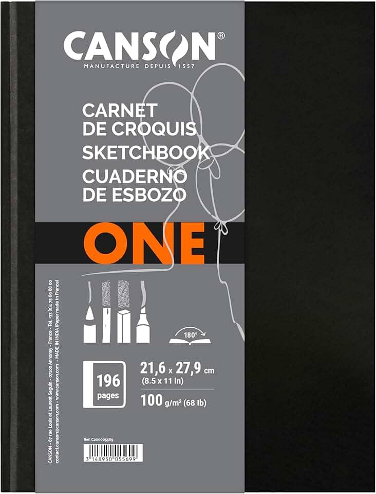 Sketchbook A4 100g/m², Canson, ArTBook One, 98 Folhas