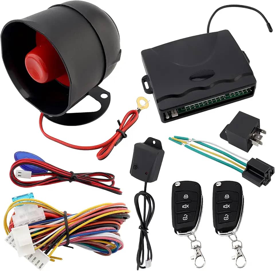 Alarme Automotivo Universal De 12 V, Sistema Entrada Sem Chave Com Sensor Sirene Controle Remoto