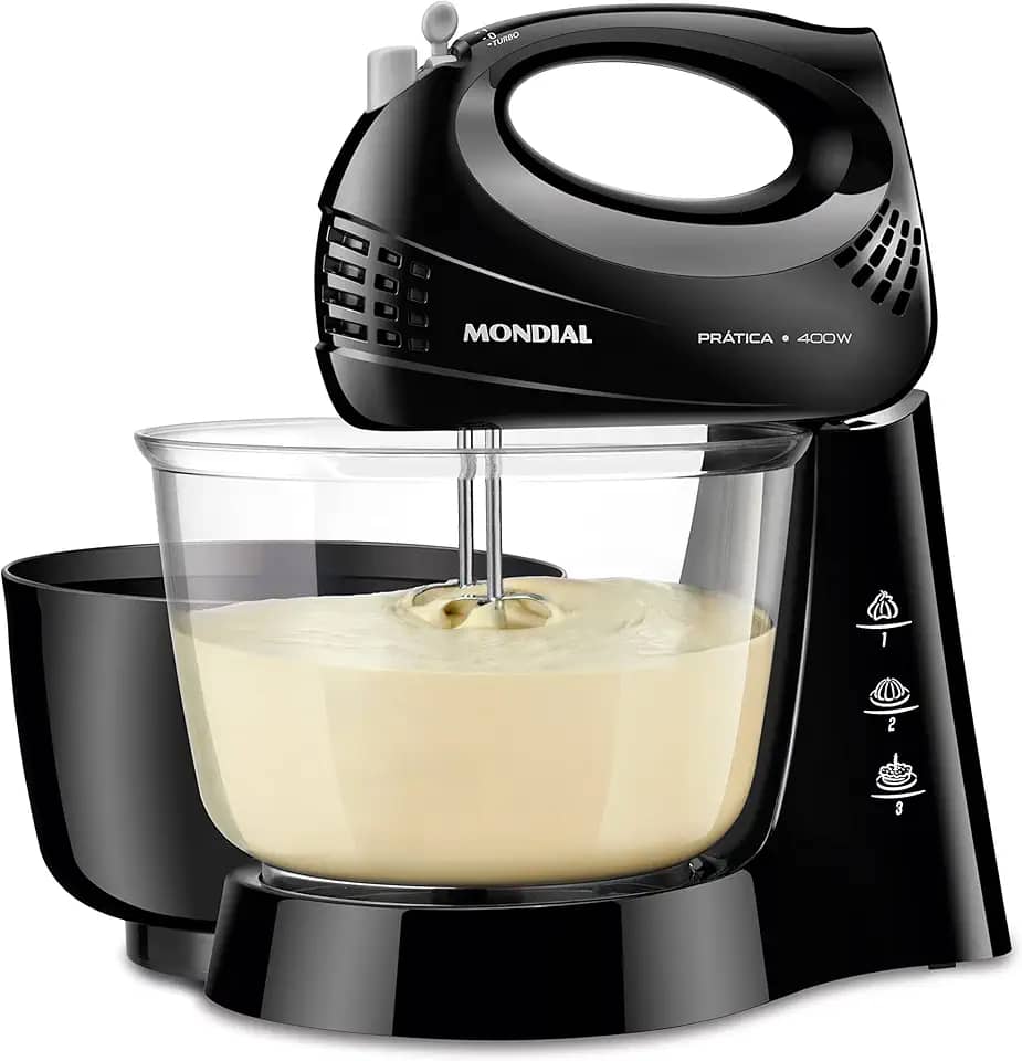 MONDIAL Batedeira Prática Due, Preto, 400W, 220V - B-45-B