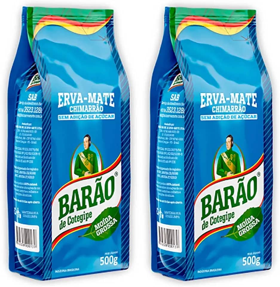 Kit 2 un Erva Mate Barão Moída Grossa 500 gramas