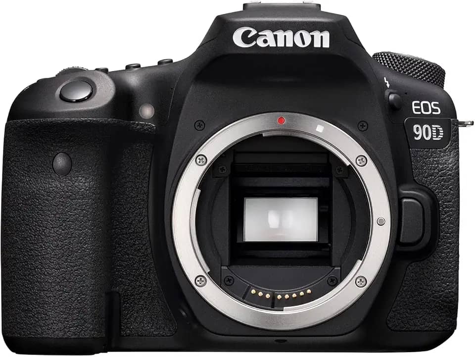 Canon Câmera Dslr [Eos 90D] Com Wi-Fi Embutido, Bluetooth, Digic 8 Image Processor, Vídeo 4K, Dual Pixel Cmos Af E Tela LCD De 3,0 Polegadas Touch Touch, [Apenas Do Corpo], Preto