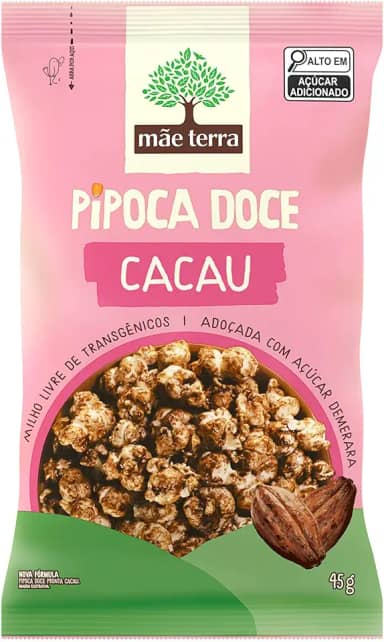 Mãe Terra Pipoca Nupoca Cacau Integral E Orgânica 45G