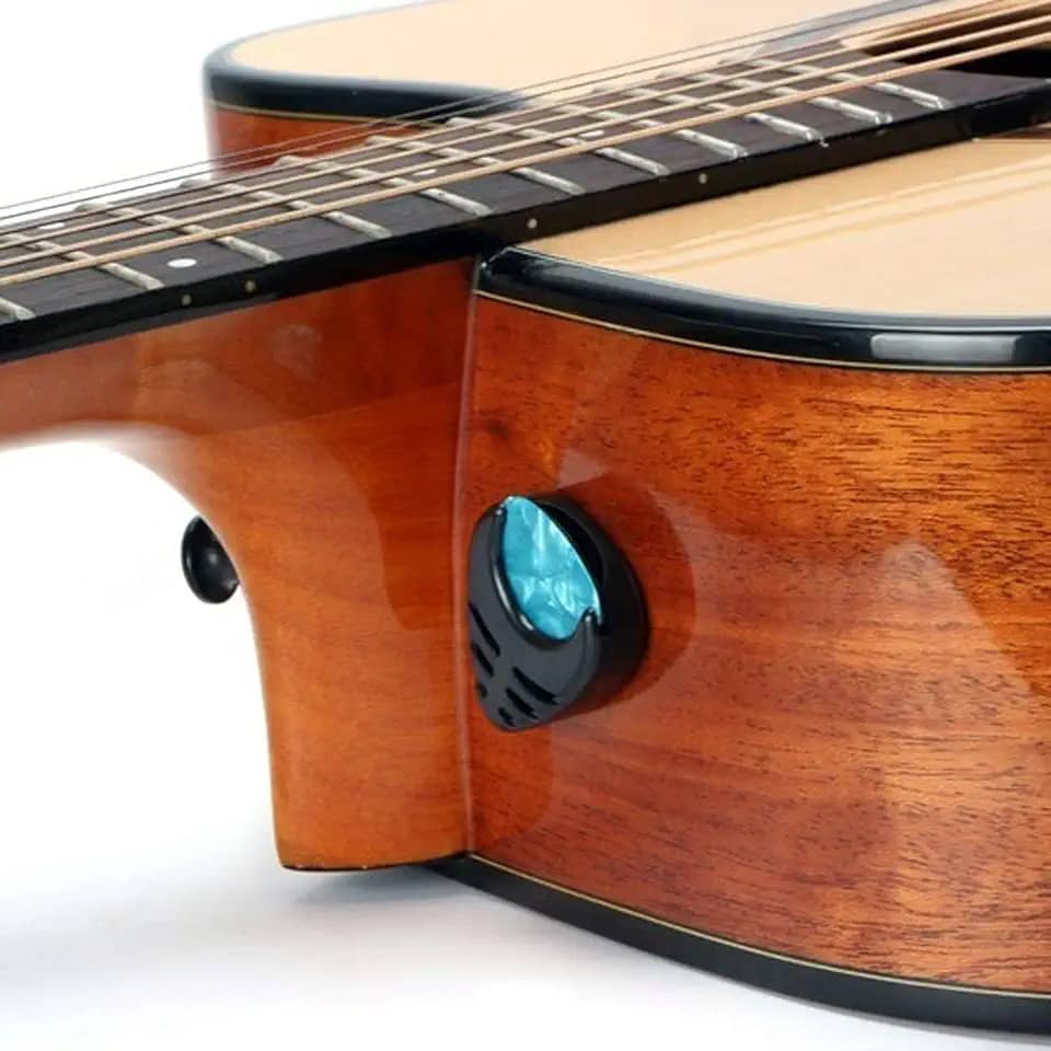 Palhetas de guitarra e suporte de palheta de guitarra fácil de colar na guitarra, adequado para guitarra acústica, guitarra elétrica, baixo, ukulele - suporte adesivo + 10 palhetas de guitarra