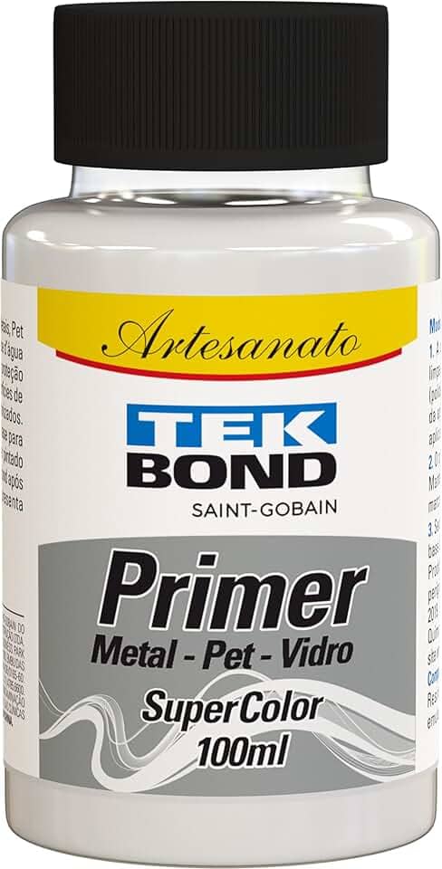PRIMER para Metais, PET e Vidro, frasco 100 ml, Tekbond.