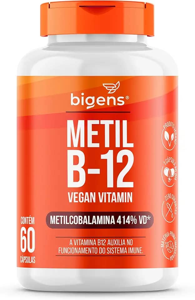 Metil B-12 Vegan Vitamin Metilcobalamina 414% VD, 60 cápsulas, Biogens