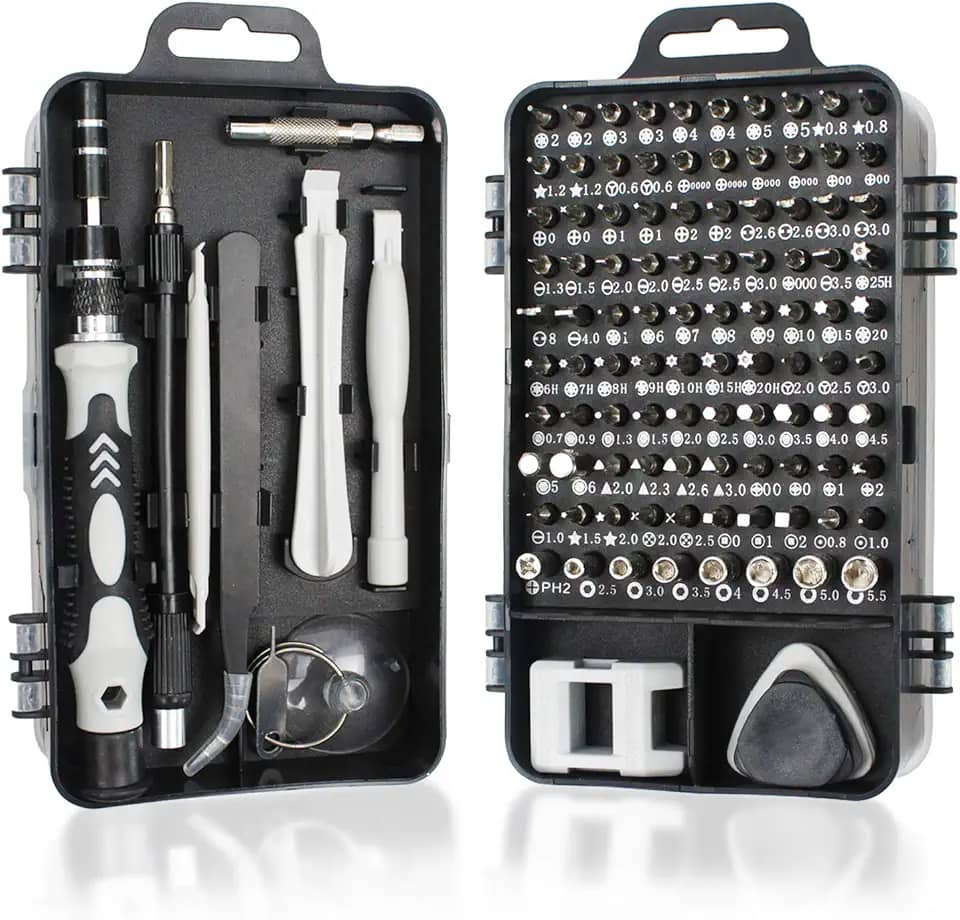 Conjunto de chaves de fenda com mini precisão, conjunto 115 em 1, kit de ferramentas de reparo profissional com driver magnético para celular, computador, laptop, relógio, PS4 e outro