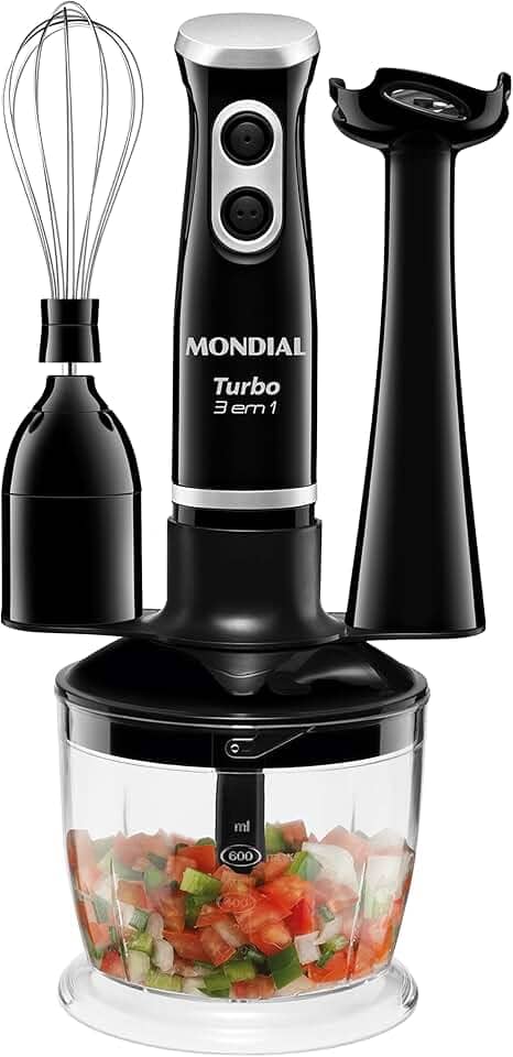 MONDIAL Mixer Turbo 3 em 1, Preto, 500W, 220V - M-14