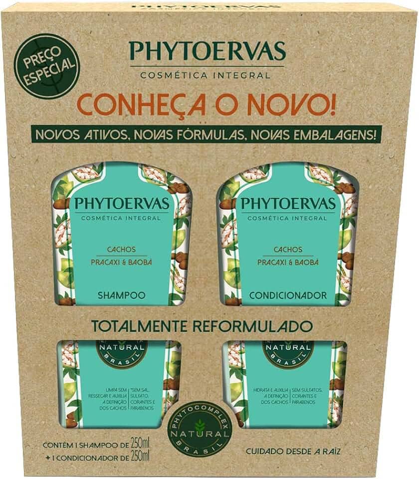 Phytoervas Kit Shampoo Com Condicionador Cachos Verde