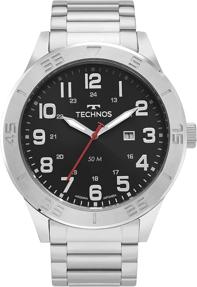 Relógio Technos Masculino Militar Prata - 2115NAO/1P