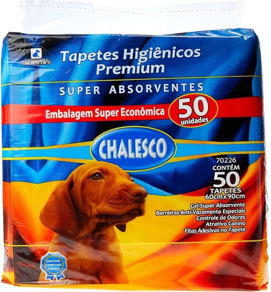 Chalesco Tapete Higiênico Premium 50 Unidades 90 x 60 cm