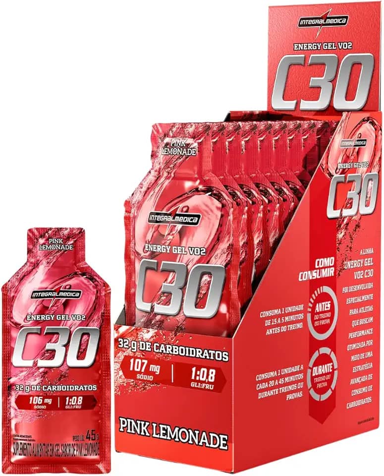 Carbo Gel Vo2 Integralmedica (10 Sachês Gel) C30 (450, Pink Lemonade)