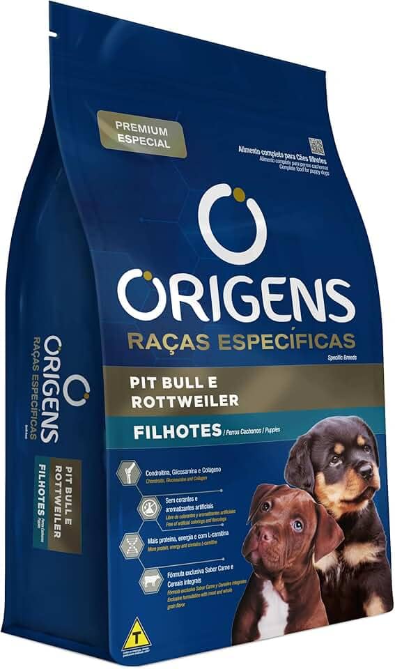 Adimax Origens Raças Específicas Pit Bull E Rottweiler Filhotes 15Kg