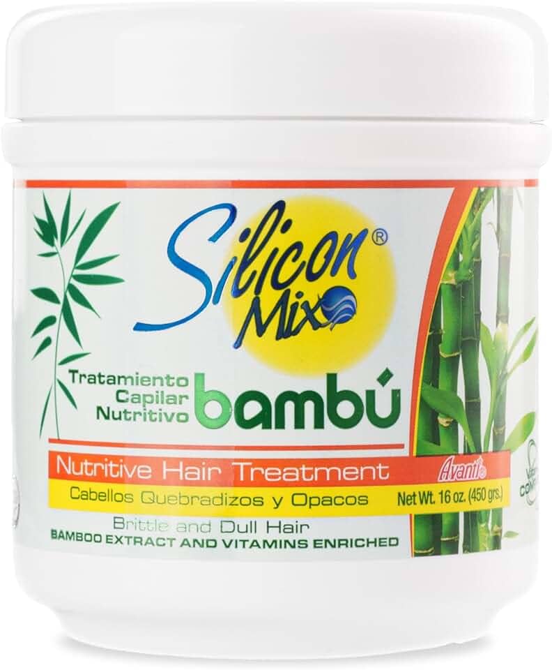Silicon Mix Tratmento Capilar Nutritivo com Extrato de Bambú e Enriquecido com Vitaminas 450g - Cabelo Quebradiços e Opacos.