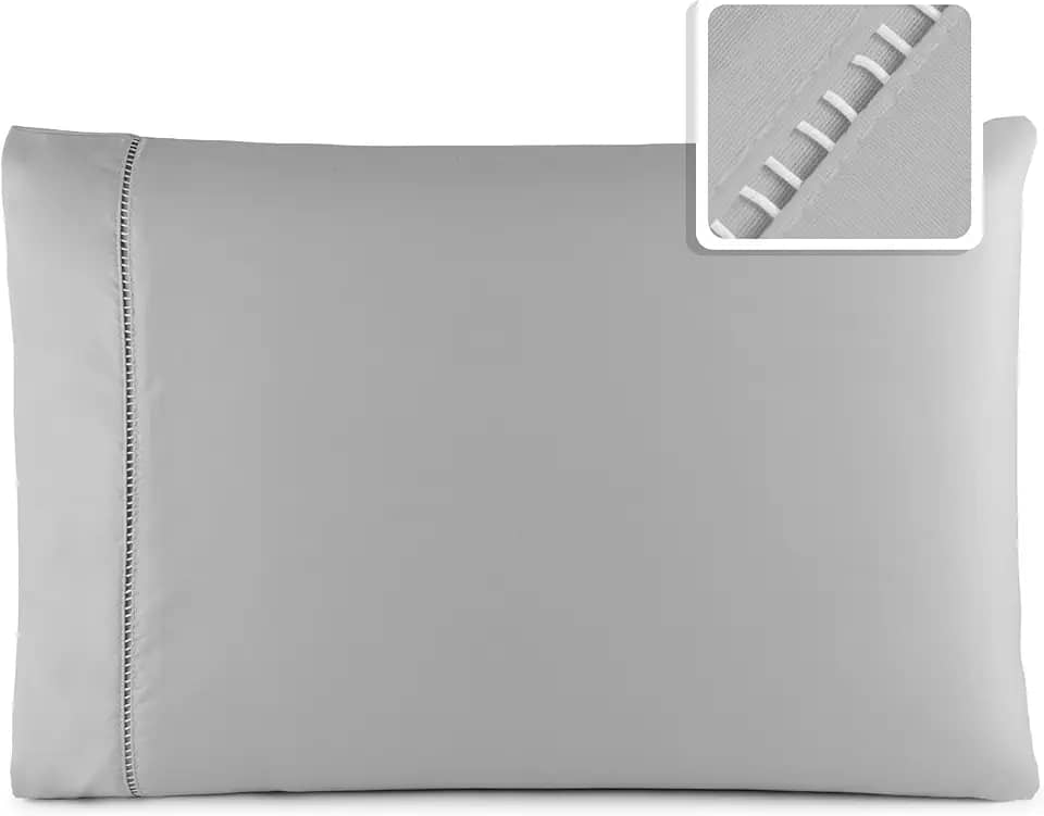 Kit Fronhas Percal Flex 400 Fios com Ponto Palito 70x50 (2, Cinza)