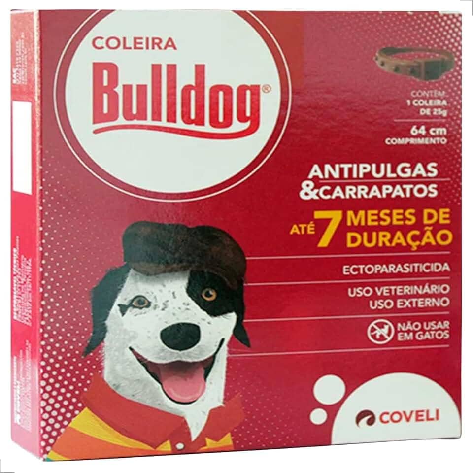 Bulldog Coleira Antipulgas e Carrapatos para Cães, 64 cm, 7 Meses de Duração