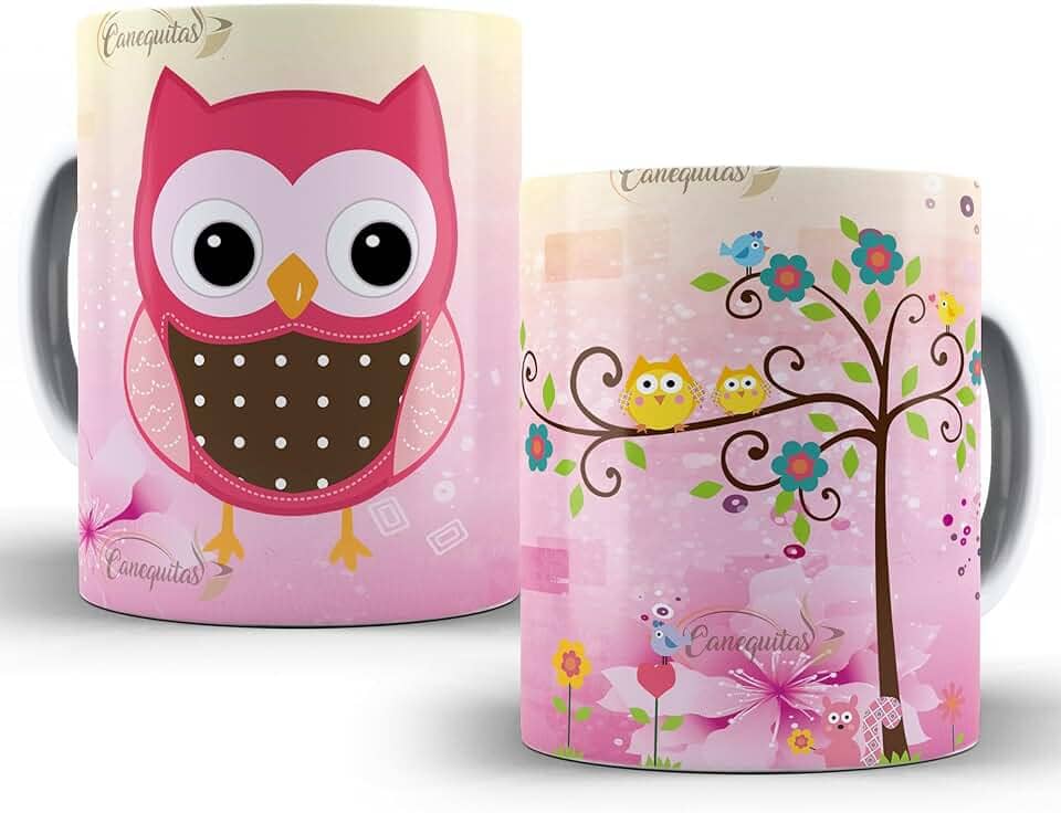 Caneca Personalizada Coruja Professora Presente Natal Corujinha Xicara Café Louça