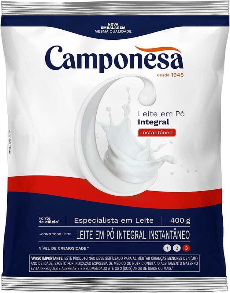 Camponesa - Leite em Pó Integral Instantâneo 400g