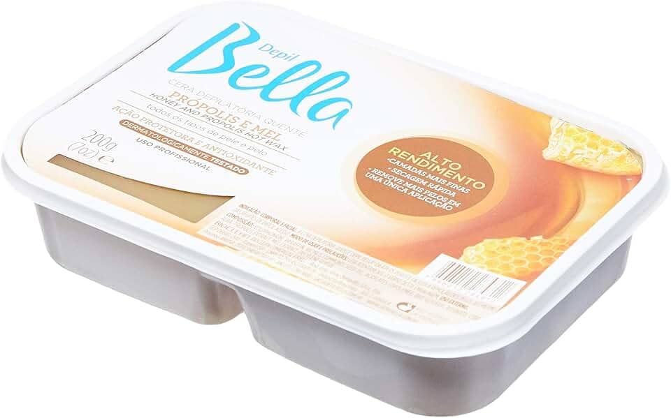 Cera Depilatória Própolis e Mel Alto Rendimento, Depil Bella, 200 G