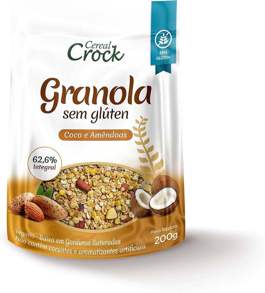 Granola Coco e Amêndoas (com aveia sem glúten) Cereal Crock 200g