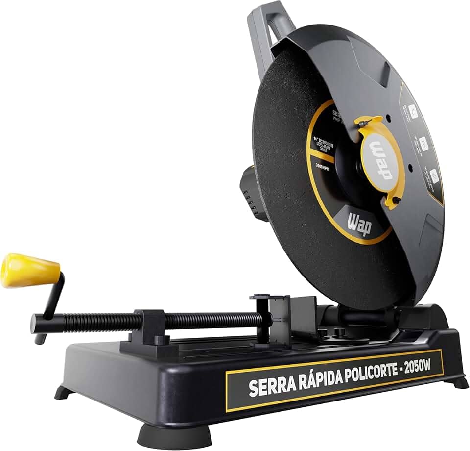 WAP Serra Policorte de Bancada 14" WF SP01, Profissional, com Morsa de 90° a 45° e Empunhadura Extra, 2050W 220V