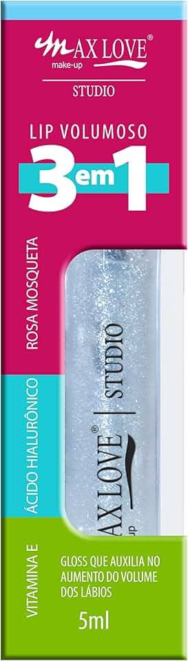 Max Love Gloss Labial Lip Volumoso 3 em 1 Cor 307 - Translucido