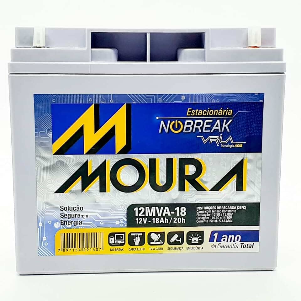 Bateria Moura 12mva-18 Estacionaria Nobreak 12v 18ah