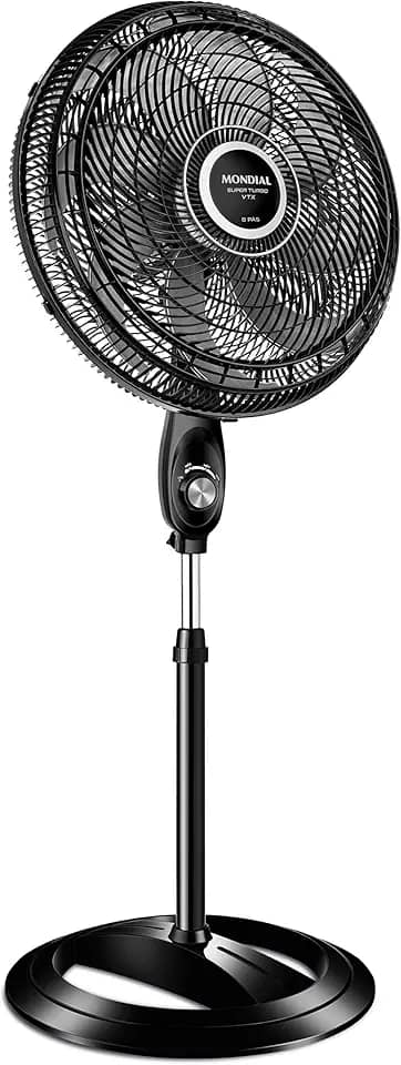 MONDIAL Ventilador Coluna 50cm Super Turbo 8 Pás, Preto/Prata, 150W, 220V - VTX-50C-8P