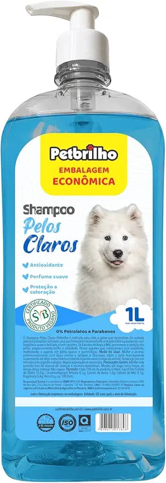 Shampoo Petbrilho Pelos Claros 1L