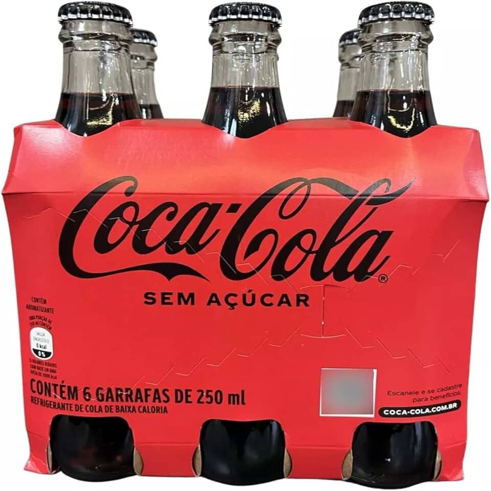 Refrigerante Coca-Cola Sem Açucar 250ml - 6 unidades