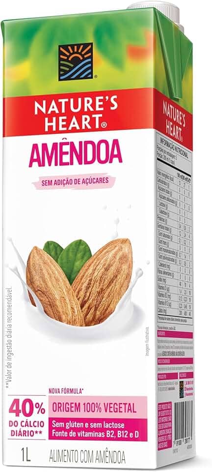 Nature's Heart Bebida Vegetal Natures Heart Amêndoa 1L