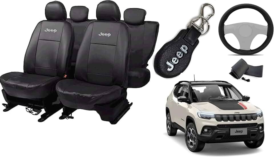 Capa de couro para o banco jepp compass 2018-2024 proteção impermeável