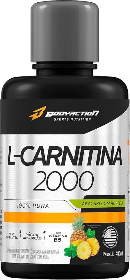 L-Carnitina 2000 480ml Sabor Abacaxi com Hortelã Bodyaction