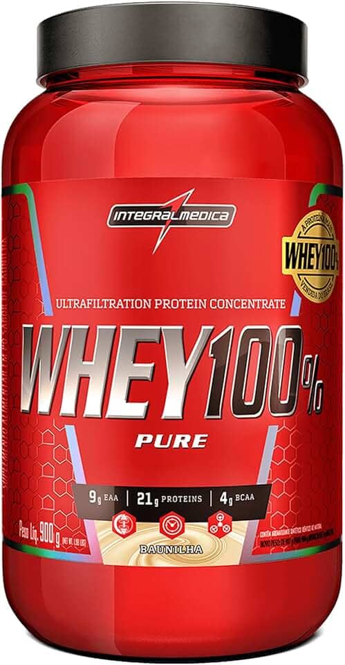 Proteína Concentrada IntegralmedicaWhey 100% Pure Baunilha 900g Pote