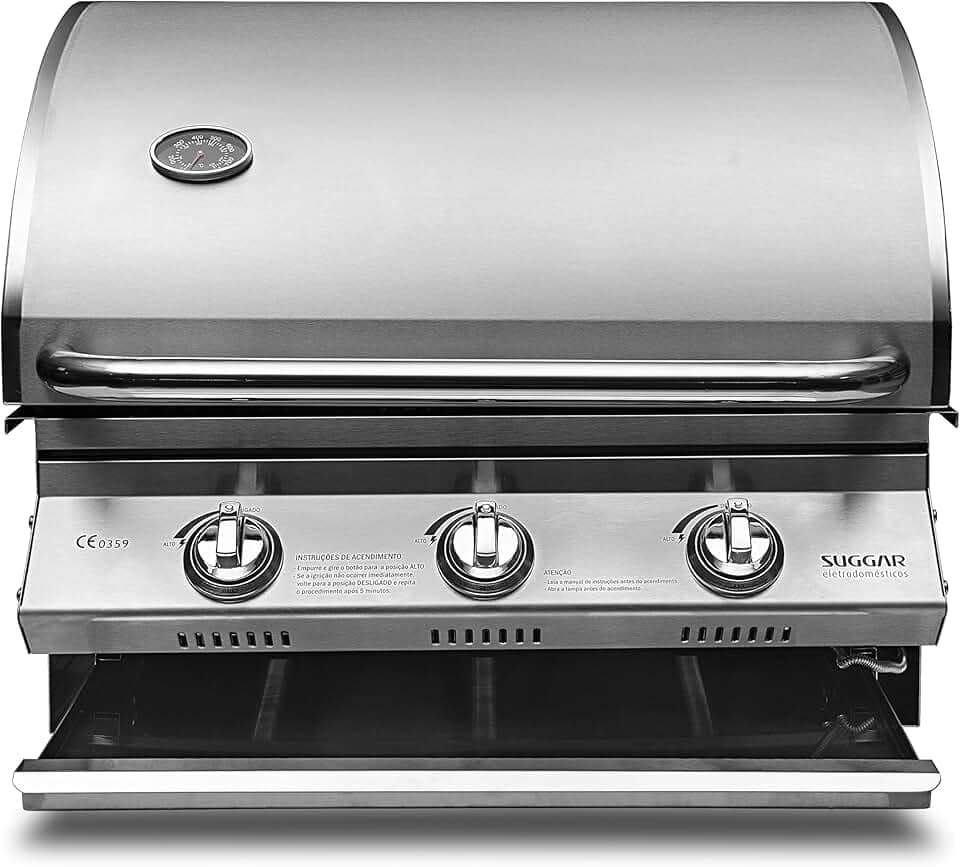 SUGGAR CHURRASQUEIRA PARA BANCADA INOX À GÁS CH3001IX