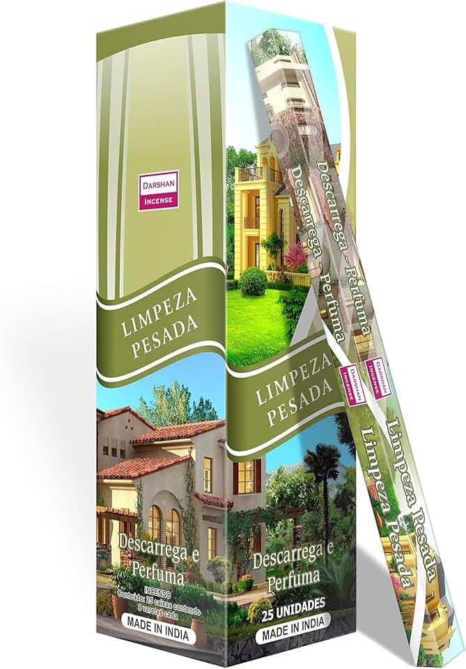 Incenso Indiano Darshan Limpeza Pesada - 6 caixinhas