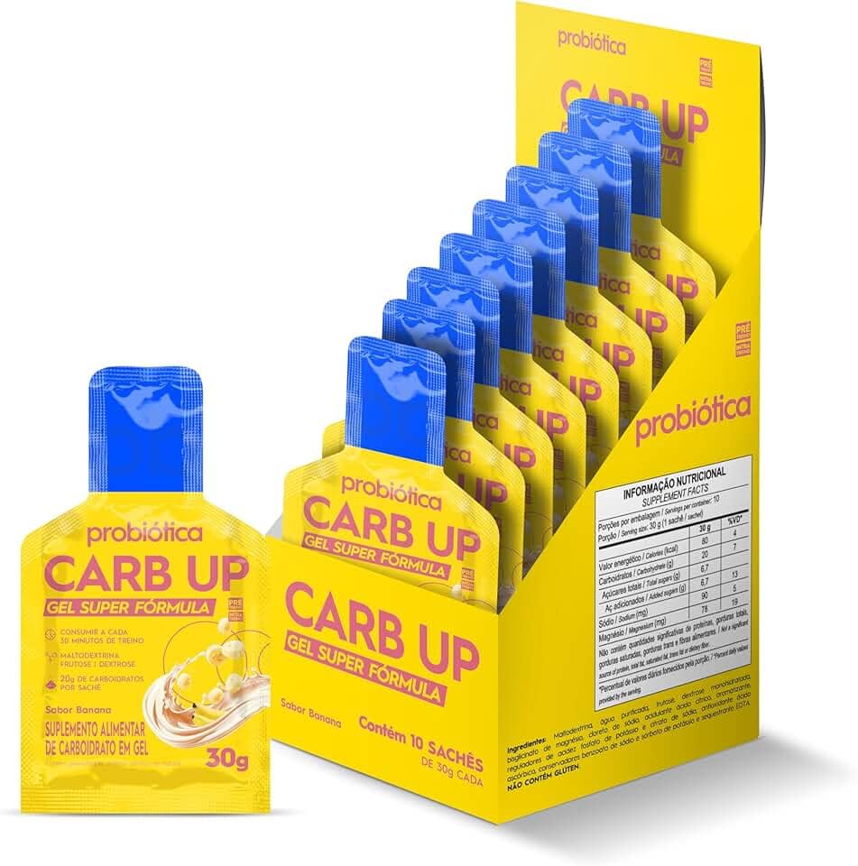 Probiótica Carb Up Gel Super Fórmula - 10 Sachês 30G Banana