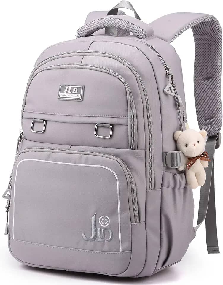 Mochila casual feminina de grande capacidade, bolsa escolar para estudantes, pode acomodar bolsa para laptop de 15,6 polegadas CUTBLAJAT-9502