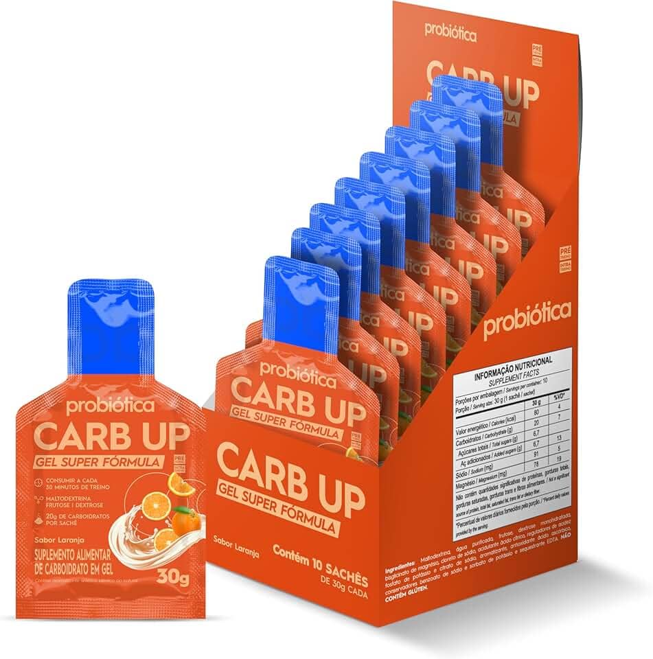 Probiótica Carb Up Energy Gel (300G) Caixa 10 Unidades - Sabor Laranja