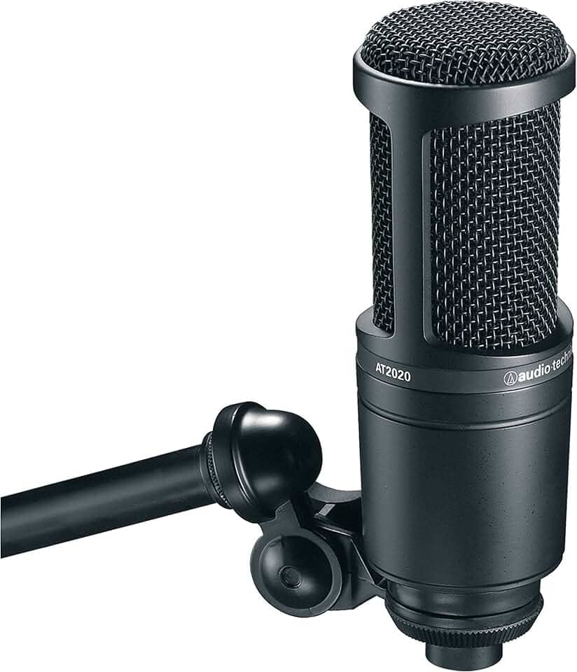 Microfone audio-technica AT2020 Pro Cardioide Condensador, Preto, Grande