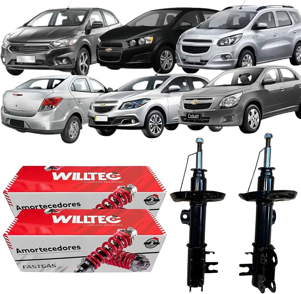Par Amortecedor Dianteiro Gm Onix 2012 a 2019 Prisma 2013 a 2019 Spin 2012 a 2014 Cobalt 2011 a 2019 Sonic 2012 a 2014 Onix Joy 2020 a 2023 Willtec