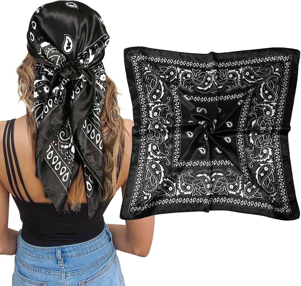 Lenço quadrado grande de cetim de 98 cm - Lenço quadrado feminino para férias na praia, acessório para cachecol, xale multiuso