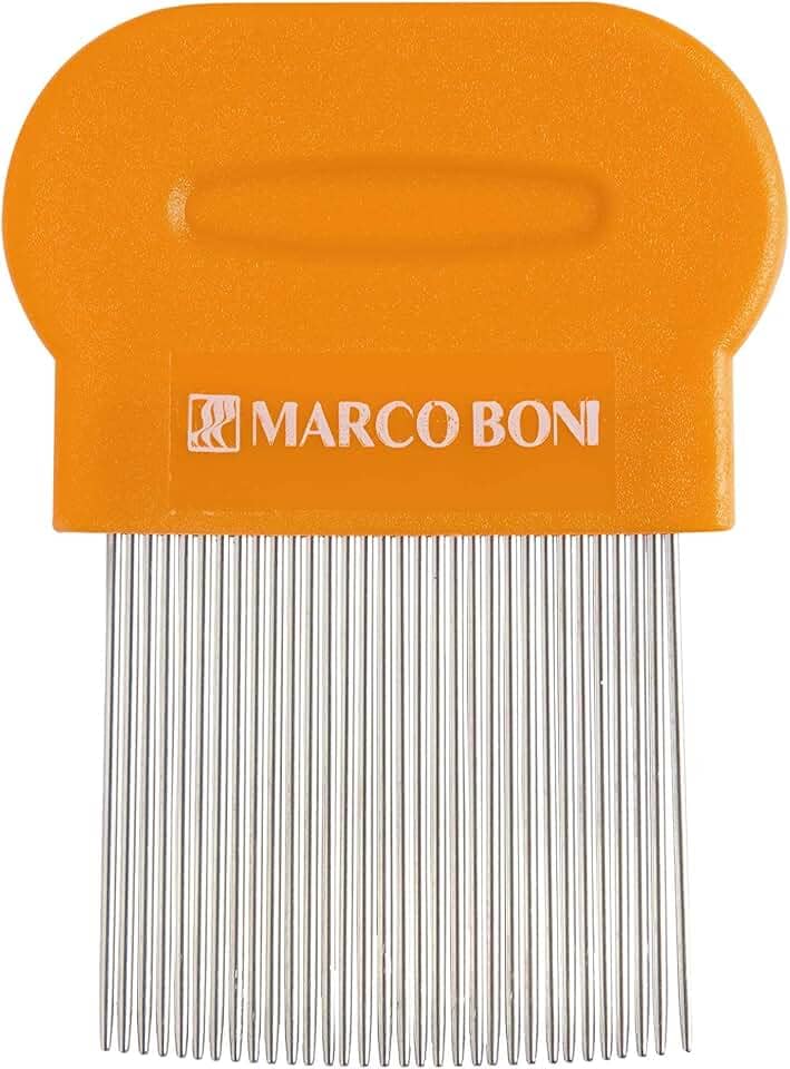 Pente Fino com Dentes em Aço Inox, 1222, Marco Boni, Laranja, 1 unidade