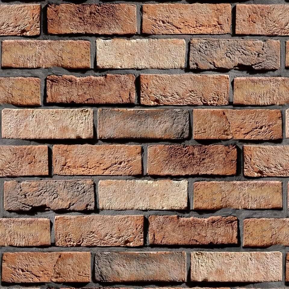 Papel De Parede Premium Tijolo Tijolinho Marron Autocolante Adesivo Lavavel Rolo de 5 Metros x 45 cm Sala, Cozinha, Banheiro E Escritório.