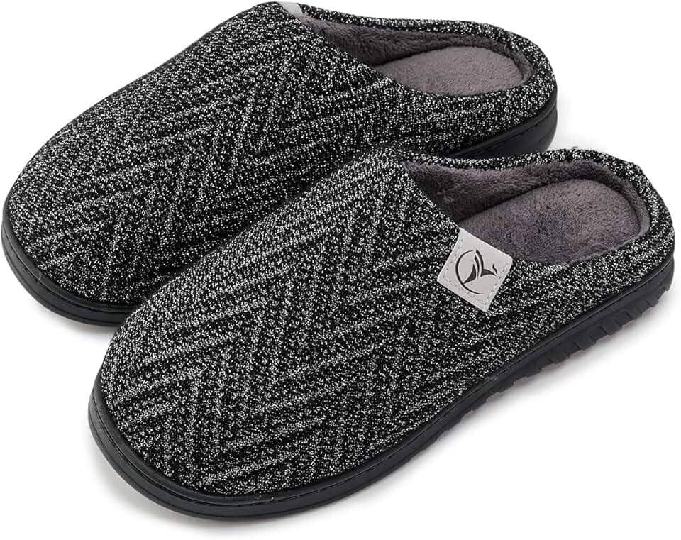 Chinelos masculinos de espuma viscoelástica com forro de malha antiderrapante para uso interno e externo