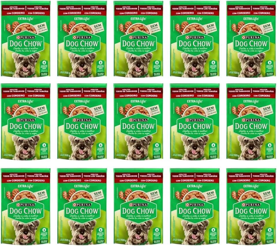 Pack Nestlé Purina Dog Chow Ração Úmida Para Cães Adultos Cordeiro Ao Molho - Com 15 Sachês 100g